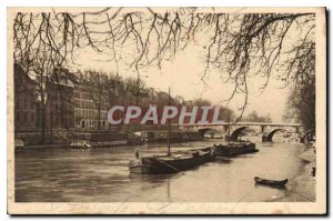 Postcard Old Paris The Seine at the Pont Marie