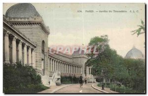 Paris Old Postcard Jardin du Trocadero