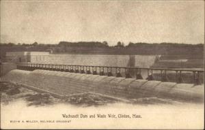 Clinton MA Wachusett Dam c1910 Postcard #11