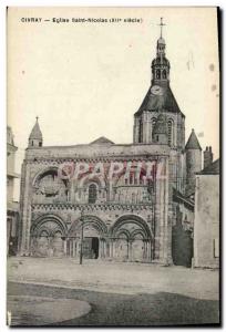 Postcard Civray Old Saint Nicolas Church