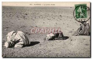 Old Postcard Algeria Arabic prayer