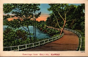 Kansas Greetings From Galena With Country Road 1941