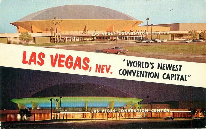 Automobiles Colorpicture Convention Center Las Vegas Nevada Postcard 20-11480