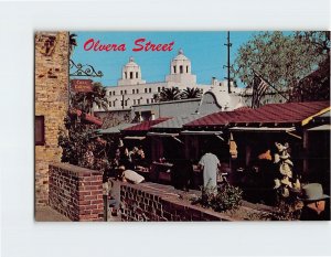 Postcard Olvera Street, Los Angeles, California