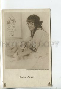 459692 DORRIT WEIXLER Film Actress DRAYTON Girl TEDDY BEAR PHOTO postcard