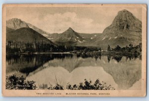 c1940 Glacier National Park Montana MT Vintage Postcard Two Medicine Lake Posted