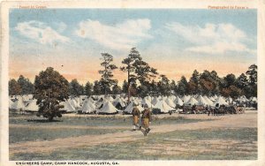 H92/ Augusta Georgia Postcard c1910 Engineers Camp Hancock Tents 216