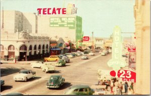 Avenida Revolucion South Autos TIJUANA MEXICO Street VIew Chrome PC Postcard 