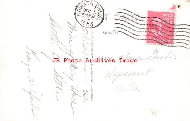 KS, Baxter Springs, Kansas, RPPC, Baptist Church, LL Cook Photo No D-149