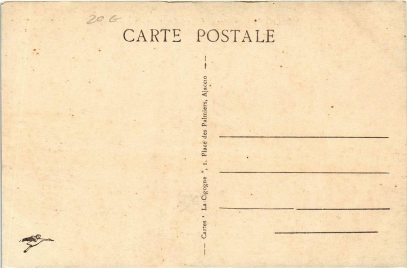 CPA CORSE - AJACCIO - Port de Mer. Grand Courrier en partance (710252)