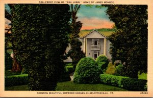 Virginia Charlottesville Front View Of Ashlawn Home Of Thomas Jefferson