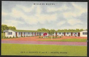 Millers Motel Decatur Indiana Unused c1953