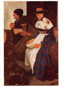 Wilhelm Leibl Art Three Women in Church Hamburger Kunsthalle postcard B817