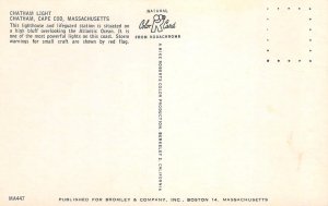 CHATHAM LIGHT Cape Cod, MA Lighthouse Lifeguard Station c1950s Vintage Postcard