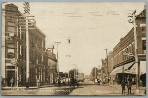 OELWEIN IA EAST CHARLES STREET ANTIQUE REAL PHOTO POSTCARD RPPC