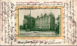 State Normal School Greetings from Milwaukee WI Postcard PC13