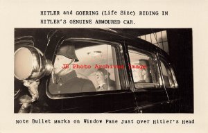 Wax Museum, RPPC, Hitler & Goering Riding in Hitler's Armored Car