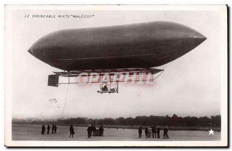 Old Postcard Airship Zeppelin Mixed Malecot