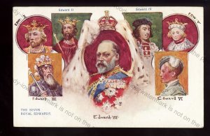 ROY054 - King Edward VII - The Seven Royal Edwards - Tuck's postcard