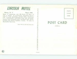 Pre-1980 LINCOLN MOTEL Liberty New York NY M3024