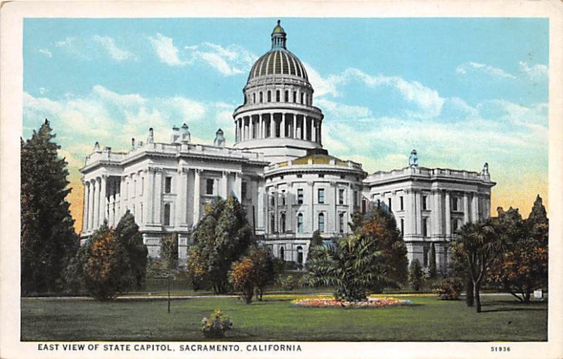 East View of State Capitol Sacramento California  