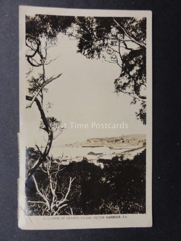 Australia: near ADELAIDE Victor Harbour / Granite Island c1920's RP by The Rose