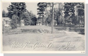 Orange, Massachusetts/MA Postcard, White Pine Cabins, Gloss Tone