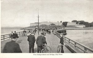 Vintage Postcard 1900's Fort Independence and Bridge City Point Massachusetts MA