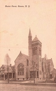 Vintage Postcard Catholic Baptist Church Batavia New York Religious Building NY
