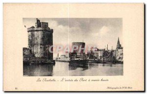 Old Postcard La Rochelle The port entrance at high tide