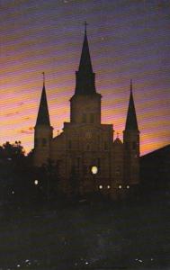 Louisiana New Orleans St Louis Cathedral At Night