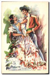 Old Postcard Fancy Dance