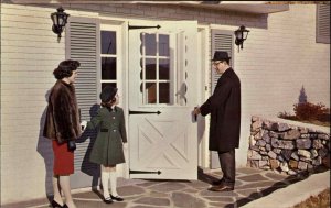 Quincy Mass MA Hess Mfg Armaclad Colonial Door Ad Advertising Vintage Postcard