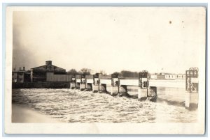 1907 Flood Automatic Coal In Town Cedar Rapids Iowa IA RPPC Photo Postcard