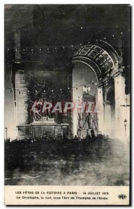 Old Postcard The Holidays Of Victory In Paris July 14, 1919 The Cenotaph nigh...