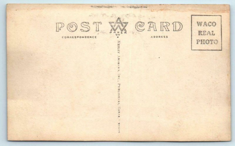 RPPC  NORTH BEND, Oregon OR ~ ROOSEVELT SCHOOL Coos County Emil Postcard