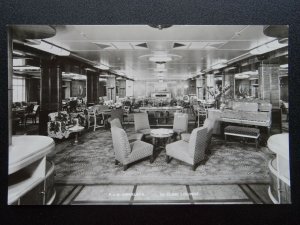 Shipping P & O LINER - HIMALAYA - 1ST CLASS LOUNGE c1950's RP Postcard