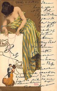 Raphael Kirchner Signed Beautiful Woman 1903 Postcard