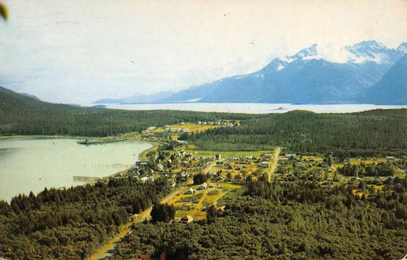 Port Chilkott Alaska Birdseye View Of City Haines Vintage Postcard K83168