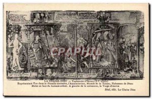 La Chaise Dieu Old Postcard Tapestries & # 39Arras Representative Eve in Para...