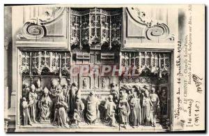 Old Postcard Le Crotoy St. Peter Chapel Altarpiece of the & # 39autel Wood ca...