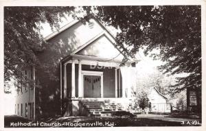 C39/ Hodgenville Kentucky Ky Real Photo RPPC Postcard c40s Methodist Church