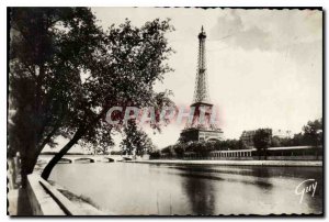 Old Postcard Eiffel Tower seen from the Avenue New York Paris