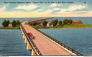 Florida New Overseas Highway Above Pigeon Key On Way To Key West 1947