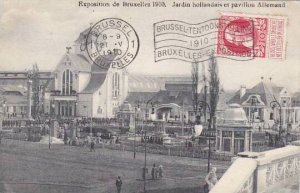 Belgium Brussels Expo 1910 Jardin hollandais et pavillon Allemand 1910