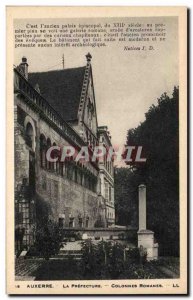 Auxerre Old Postcard The prefecture Roman columns
