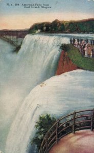 USA American Falls From Goat Island Niagara Postcard 07.39