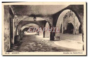 Postcard Old Annecy Arcades Sainte Claire