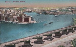 Malta Saluting Battery Antique Postcard