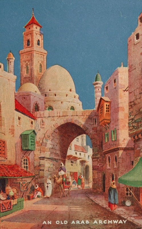 Vintage Postcard An Old Arab Archway Charms of the East Oilfacsim Raphael Tuck 